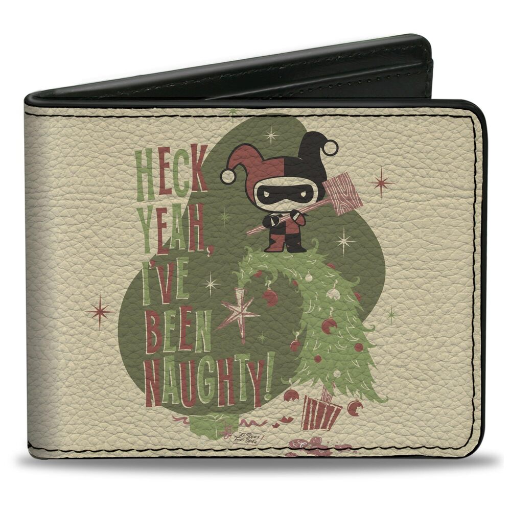 3779 DC Comics Wallet, Bifold, Chibi Harley Quinn Holiday Christmas Heck
